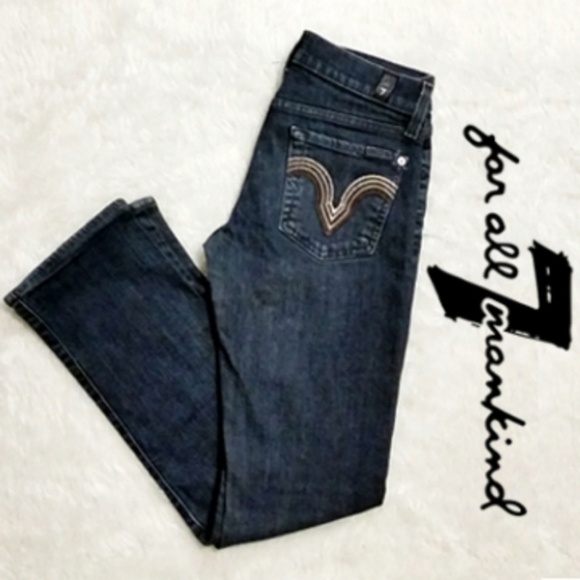7FAMK Straight Ankle Jeans Boho Summer Crop - Picture 6 of 7
